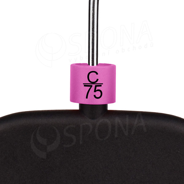 Minireitery podprsenkové, označenie "C/75", fialová farba, čierna potlač, 25 ks