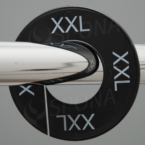 Veľkostné kruhy XXL čierne, biele písmo
