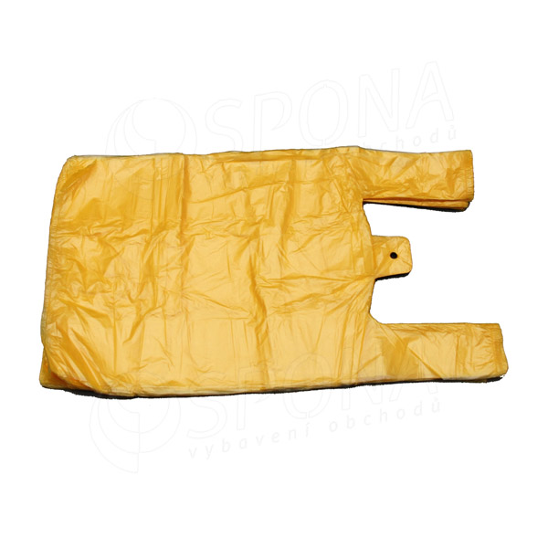 Mikroténové tašky HDPE, nosnosť 10 kg, 30+16 x 50 cm, žltá, 100 ks