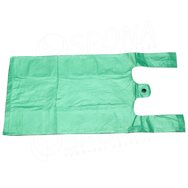 Mikroténové tašky HDPE, nosnosť 4 kg, 25+2 x 6 x 45 cm, zelená, 100 ks
