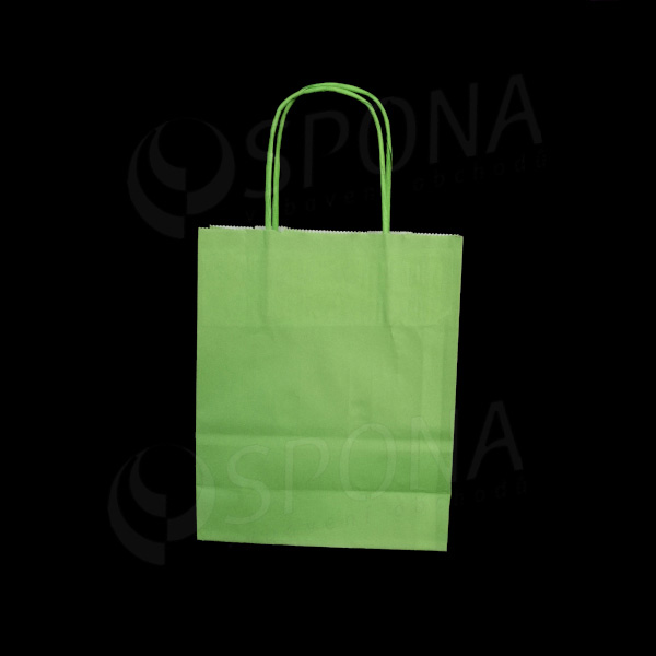 Papierová taška PASTELO, 14 x 8,5 x 21,5 cm, svetlá zelená