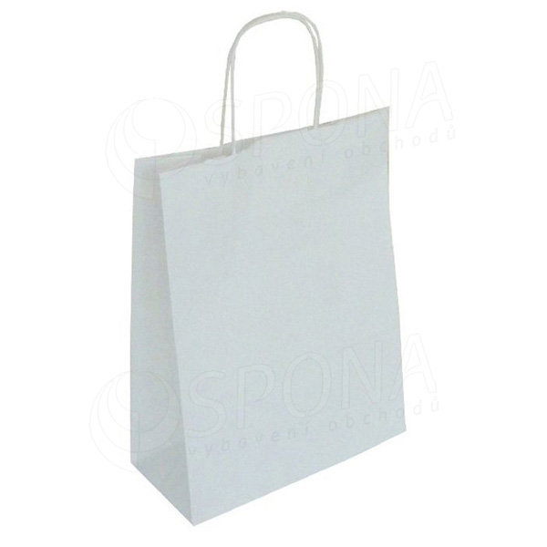 Papierová taška PASTELO, 45 x 15 x 49 cm, biela