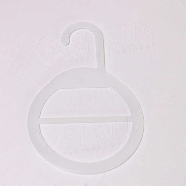Vešiak/ramienko na šatky a šále, priemer 10 cm, mliečny plast, (AC) 1 ks