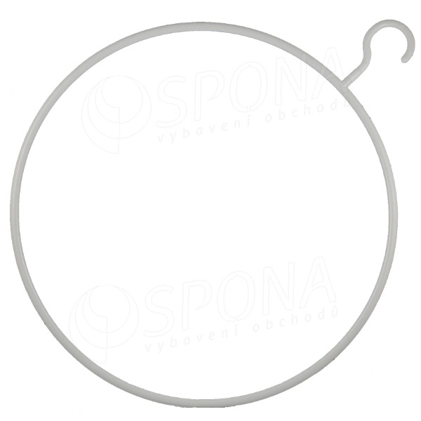 Plastový vešiak "kruh" 41 cm biely