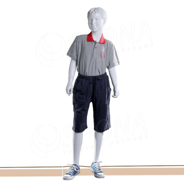 Figurína detská AF 03, chlapec 145 cm, matná biela