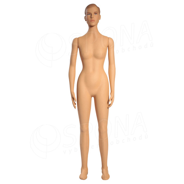 Figurína dámska FLEXIBLE, prelis, makeup, telová, plast