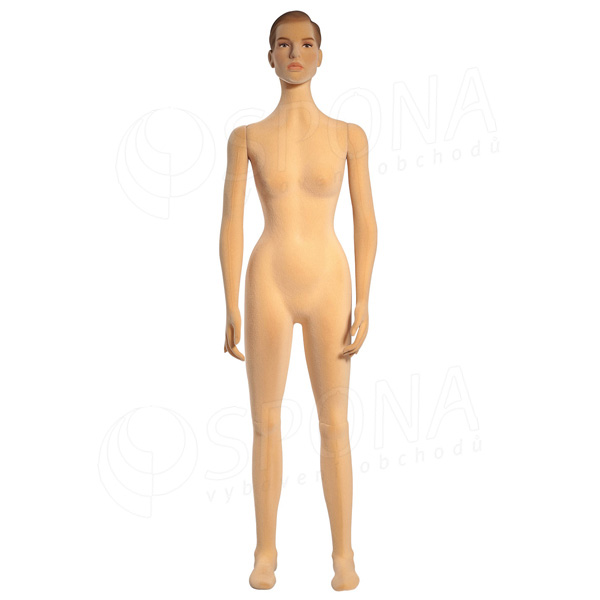 Figurína dámska FLEXIBLE, prelis, makeup, telová, flok