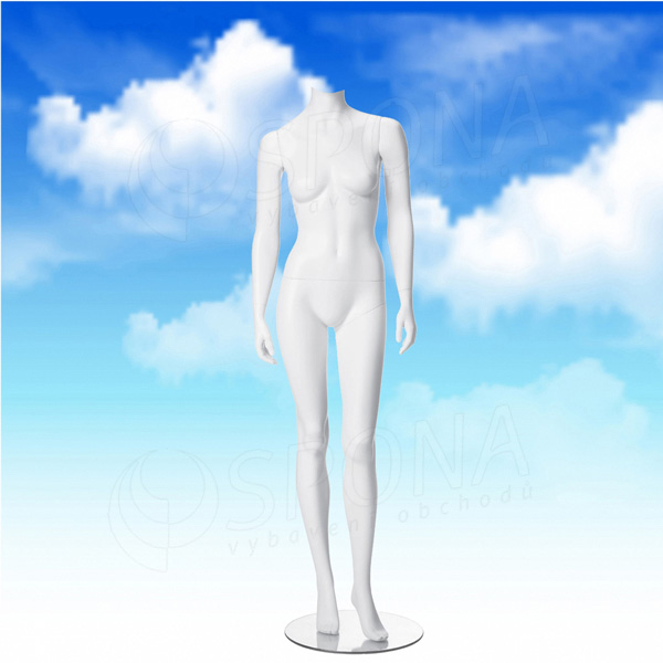 Figurína dámska LIZ 02, biela matná, bez hlavy