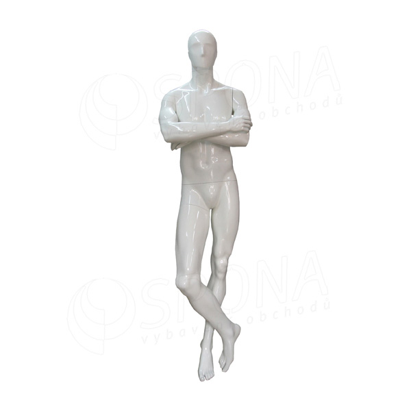 Figurína pánska TREND 02, lesklá biela