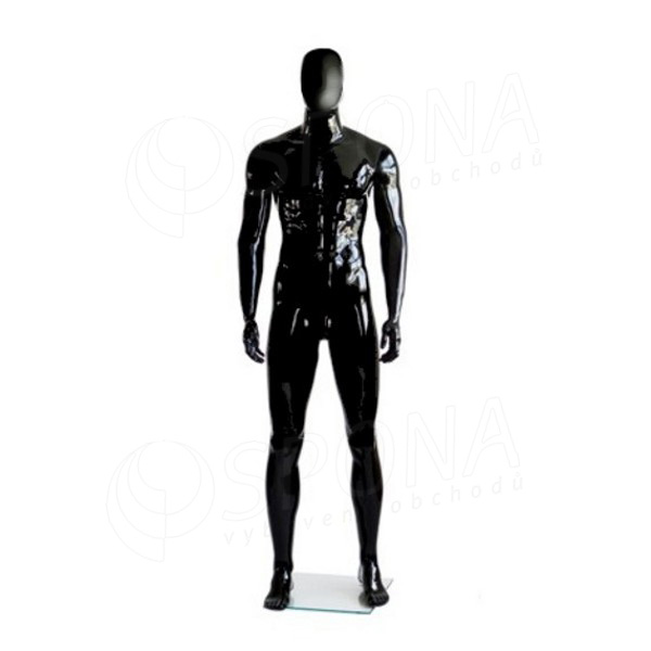 Figurína pánska Portobelle 116C, abstraktná lesklá čierna