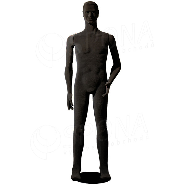 Figurína pánska FLEXIBLE, prelis, čierna, flok