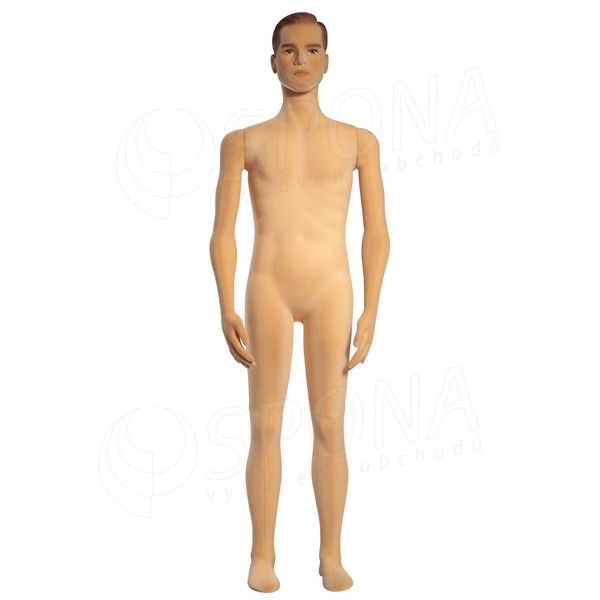 Figurína pánska FLEXIBLE, prelis, makeup, telová, flokovaná