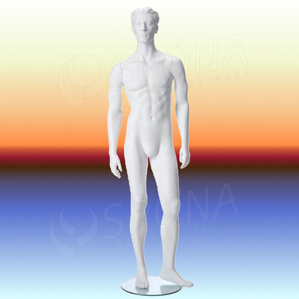 Figurína pánska NIK 01, prelis, biela matná