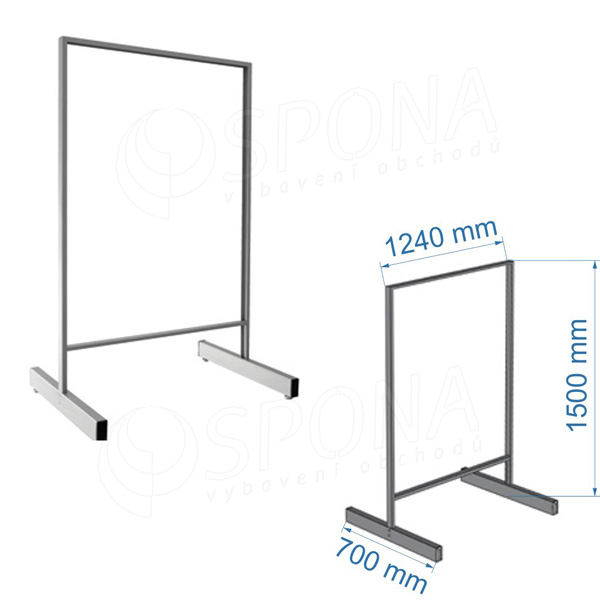 Stojan ISDA 501 bez panelu 120 x 120 cm, chróm