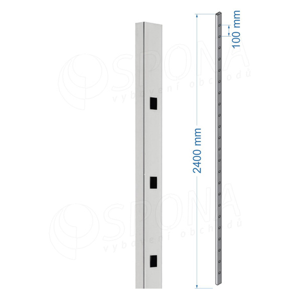 SCACCO MATTO 8300, stojka 240 cm, chróm