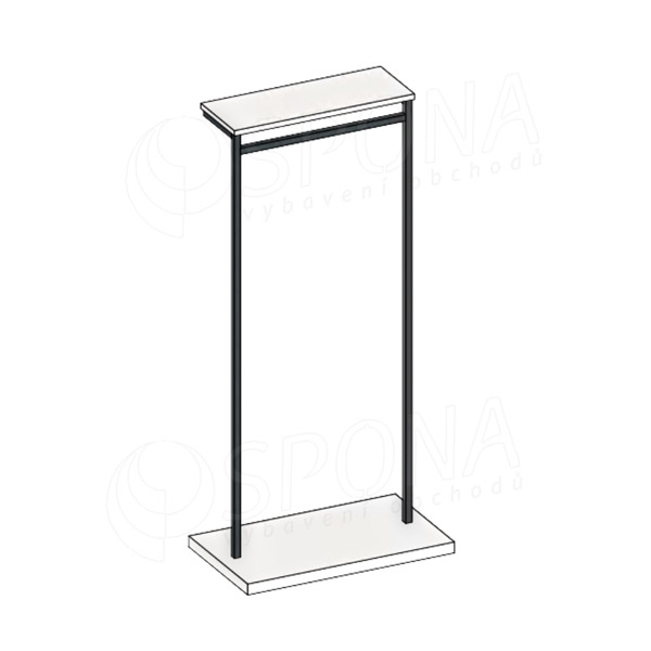 CUADRO, KIT 01A, 700 x 1460 x 400 mm, antracit, biele police