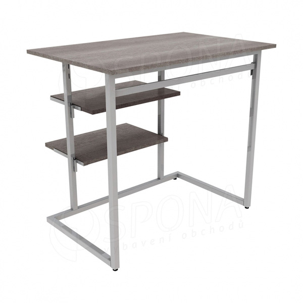 TRIPLO, 9381B KIT stolík s policami, 90 x 60 cm, výška 90 cm, matná šedá