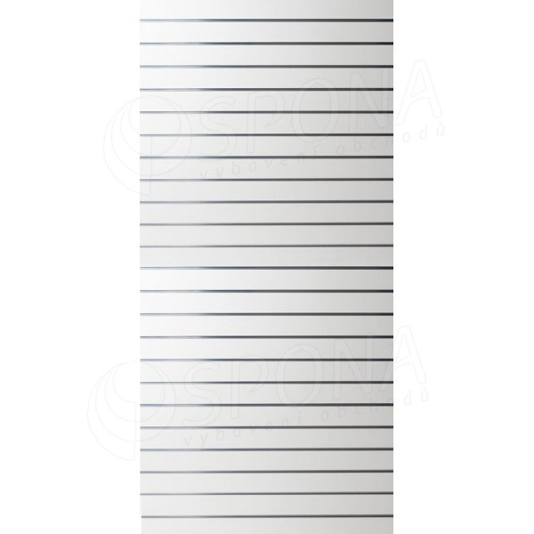 SLAT drážkový panel terminal 120 x 240 cm, 23 drážok, rozstup 10 cm, bez insertov, biely