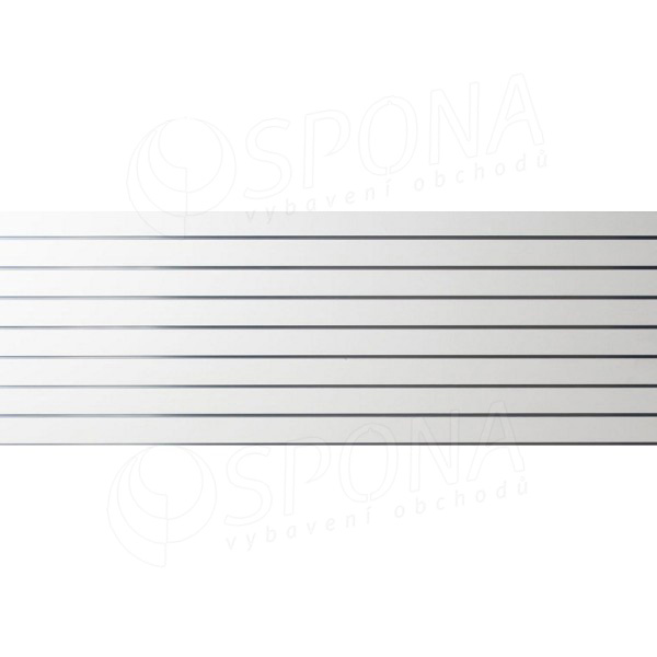 SLAT panel 240 x 90 cm, 8 drážok v rozostupe 10 cm, bez insertov, biely