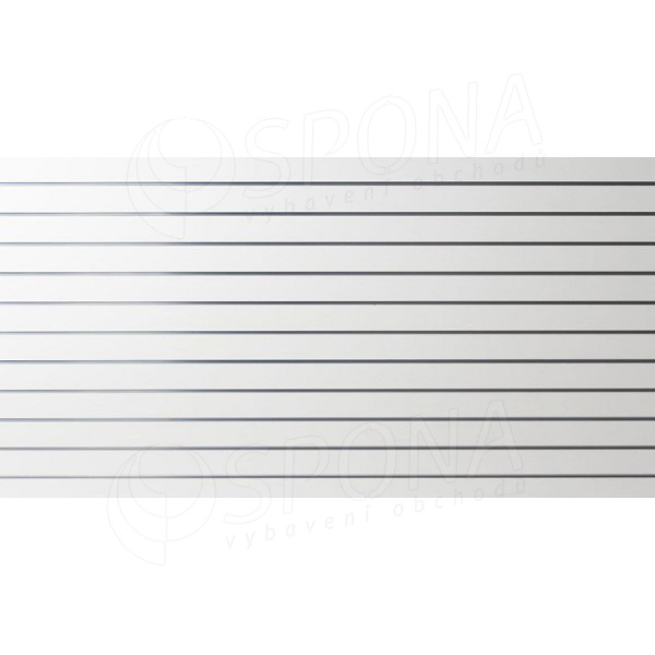 SLAT panel 240 x 120 cm, 11 drážok v rozostupe 10 cm, bez insertov, biely