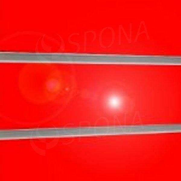 SLAT drážkový panel terminal 240 x 120 cm, 11 drážok, rozstup 10 cm, bez insertov, vysoký lesk červený