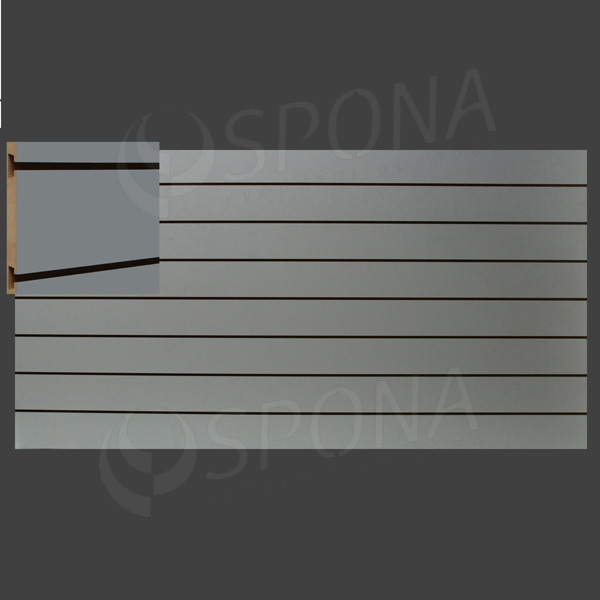 SLAT ART drážkový panel 240 x 120 cm, 7 drážok, rozstup 15 cm, bez insertov, šedý (grigio)