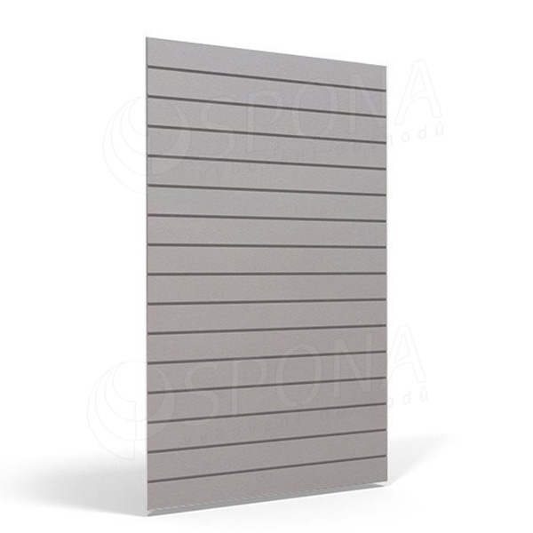 SLAT FIX drážkový panel 120 x 240 cm, 23 drážok, rozstup 10 cm, bez insertov, svetlo šedý