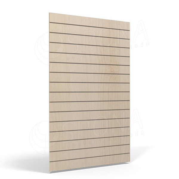 SLAT FIX drážkový panel 120 x 120 cm, 11 drážok, rozstup 10 cm, bez insertov, svetlé drevo