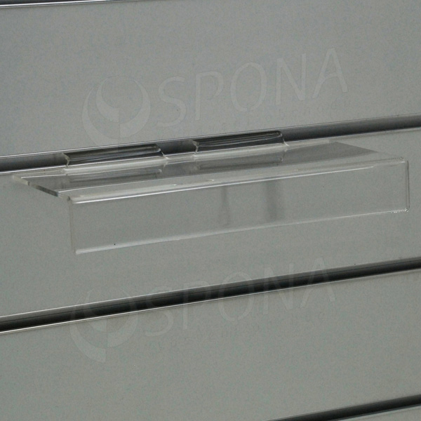 SLAT polica na topánky s predným ohybom 100 x 250 mm, plexi / akrylát