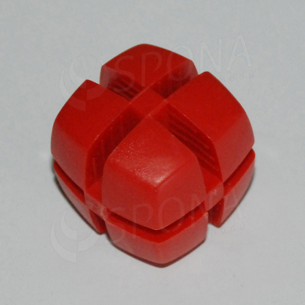 Kocka KUBIK 25 mm, pre sklo 4 mm, červená