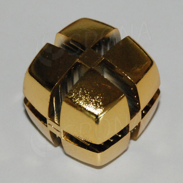 Kocka KUBIK 25 mm, pre sklo 4 mm, zlatá