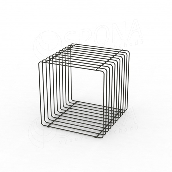 Drôtený element CUBE, 400 mm, chróm