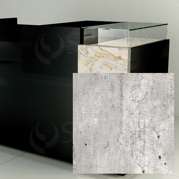 Čelný panel pre predajný pult UNO, umelá koža, betón
