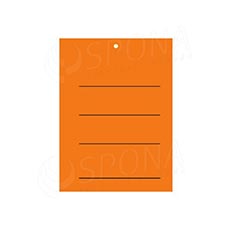 Papierové visačky, typ 3040, 29 x 40 mm, s potlačou, oranžové, 2000 ks