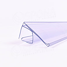 Cenovková lišta sklopná 40 x 600 mm, na polici 16-21 mm, transparentná