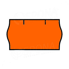 Etikety do klieští, typ CONTACT, zaoblené, 22 x 12 mm, oranžové, 1500 ks