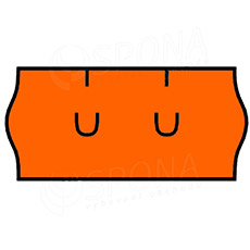 Etikety do klieští, typ UNI, zaoblené, 26 x 12 mm, oranžové, 1500 ks