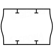 Etikety do klieští, typ START PRIX, zaoblené, 26 x 18 mm, biele, 1000 ks