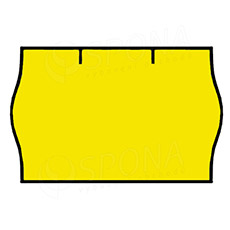 Etikety do klieští, typ CONTACT, zaoblené, 25 x 16 mm, žlté, 1125 ks