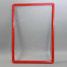 Plastový rámček na plagáty, typ 100, formát A3, 297 x 420 mm, hrúbka 11 mm, červený
