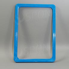 Plastový rámček na plagáty, typ 100, formát A5, 148 x 210 mm, hrúbka 11 mm, modrý