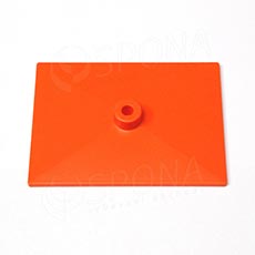 Základňa stojana 20 x 15 cm, pre tyč priemeru 12 mm, oranžová