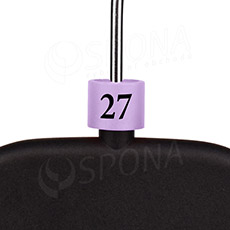 Minireitery, označenie "27", farba lila, čierna potlač, 25 ks