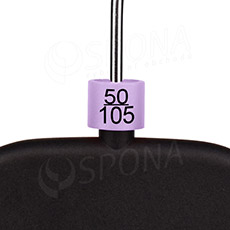 Minireitery nohavičkové, označenie "50/105", farba lila, čierna potlač, 25 ks