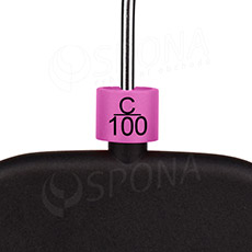Minireitery podprsenkové, označenie "C/100", fialová farba, čierna potlač, 25 ks
