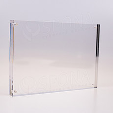 Plexisklový stojanček A5, na šírku i na výšku, magnetický, 210 x 148 mm