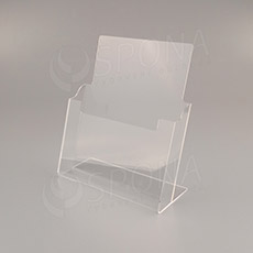 Reklamný stojanček na prospekty PRO A4, stolný, plexi / akrylát