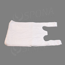 Mikroténové tašky HDPE, nosnosť 5,5 kg, 28+14 x 48 cm, biela, 100 ks