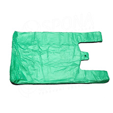 Mikroténové tašky HDPE, nosnosť 10 kg, 30+16 x 50 cm, zelená, 100 ks