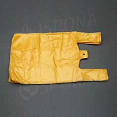 Mikroténová taška HDPE, nosnosť 10 kg, žltá, 30 + 16 x 50 cm, 100 ks